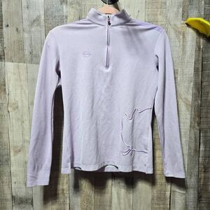 Lafuma France Lavender Lavender Baselayer 1/4 Zip Sweatshirt Running Outdoor Wor